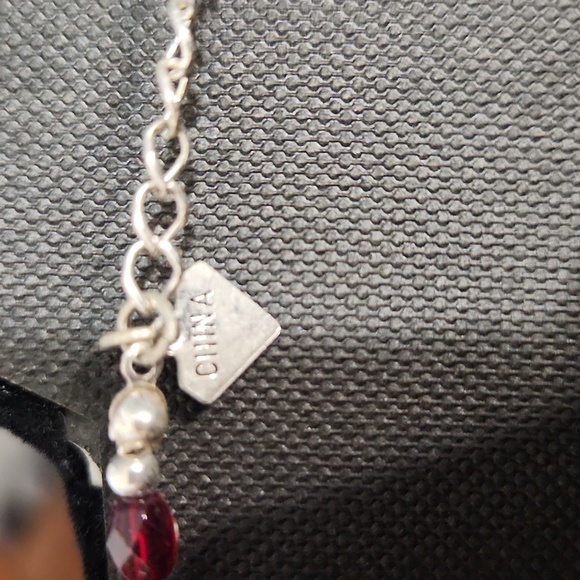 Cookie Lee Red Crystal Pendant Necklace - Picture 6 of 8